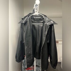 SHEIN Black Leather Jacket